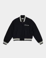 Image 1 of 5: Golden Goose Girl's Golden Dreamers Embroidered Bomber Jacket, Size 12