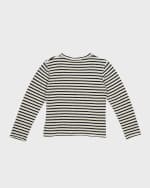 Image 2 of 3: Golden Goose Boy's Striped Doodled T-Shirt, Size 12