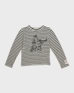 Image 1 of 3: Golden Goose Boy's Striped Doodled T-Shirt, Size 12