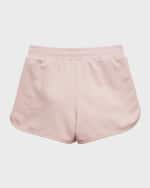 Image 2 of 4: Golden Goose Girl's Glitter Star Fleece Shorts, Size 12