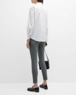 Image 4 of 6: Lafayette 148 New York Petite Wright Button-Down Cotton-Blend Shirt