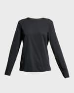 Image 1 of 6: Lafayette 148 New York Plus Size Long-Sleeve Crewneck Tee