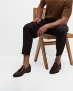 Image 2 of 6: Magnanni Men's Seneca Grained Leather Tassel Loafers