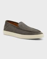 Image 5 of 6: Giorgio Armani Men's Suede Slip-On Sneakers