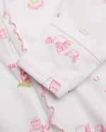 Image 3 of 4: Kissy Kissy Girl's Hole In One Footie, Size Newborn-9M