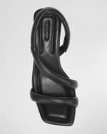 Image 5 of 5: Vince Coline Tubular Leather Slingback Sandals