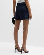 Image 4 of 6: Veronica Beard Runo Linen Tailored Shorts