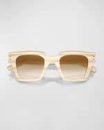 Image 3 of 4: Dolce&Gabbana Men's Square Logo Sunglasses