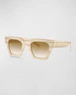 Image 1 of 4: Dolce&Gabbana Men's Square Logo Sunglasses