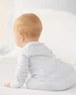 Image 5 of 5: Ralph Lauren Childrenswear Boy's Striped Organic Cotton Top W/ Footed Pants, Size Newborn-9M