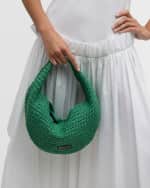 Image 2 of 4: Khaite Olivia Medium Raffia Hobo Bag