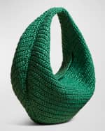 Image 4 of 4: Khaite Olivia Medium Raffia Hobo Bag