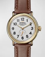 Image 1 of 3: Shinola Men's The Runwell Leather Strap Watch, 47mm