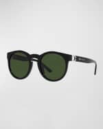 Image 1 of 3: Ralph Lauren Collection Cut-Out Round Acetate & Plastic Sunglasses