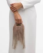 Image 2 of 6: Retrofete Talia Small Fringe Crystal Clutch Bag