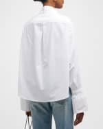 Image 4 of 6: A.L.C. Monica Oversized Button-Front Top