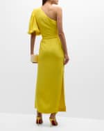 Image 4 of 6: Cara Cara Lucia One-Shoulder Sash-Tie Maxi Dress