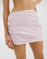 Image 4 of 4: LaMarque Astrid Ruched Faux-Leather Mini Skirt