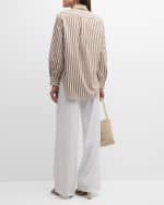 Image 5 of 6: Rag & Bone Maxine Striped Button-Front Shirt