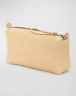 Image 3 of 4: Il Bisonte Classic Zip Leather Clutch Bag