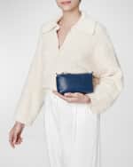 Image 2 of 4: Il Bisonte Classic Zip Leather Clutch Bag