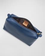Image 4 of 4: Il Bisonte Classic Zip Leather Clutch Bag