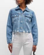 Image 3 of 6: FRAME Vintage Cropped Denim Jacket