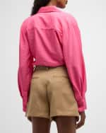 Image 5 of 6: Jacquemus Bahia Draped Tie Collared Shirt