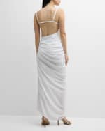 Image 4 of 6: Jacquemus La Robe Saudade Longue Ruched Maxi Dress
