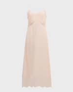 Image 1 of 6: Simone Rocha Lace-Trim Slip Dress