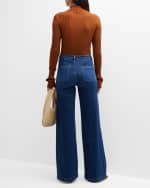 Image 3 of 6: FRAME Le Bardot Wide-Leg Jeans