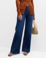 Image 1 of 6: FRAME Le Bardot Wide-Leg Jeans