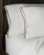 Image 1 of 2: Amity Home Tyne Linen White King Pillowcase Pair