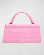 Image 3 of 4: Jacquemus Le Chiquito Long Croc-Embossed Top-Handle Bag