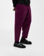 Image 2 of 6: Moschino Men's Crisscross Leather Logo Sandals