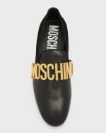 Image 5 of 5: Moschino Men's Logo Leather Loafers