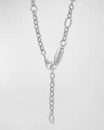 Image 3 of 4: LAGOS Sterling Silver Luna Pearl Oval Link Necklace, 34"L