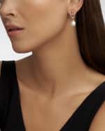 Image 2 of 3: LAGOS Sterling Silver and 18K Gold Luna Pearl Caviar Drop Earrings