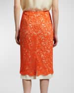 Image 3 of 4: Santorelli Ellie Lace Pencil Midi Skirt