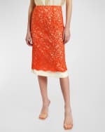 Image 2 of 4: Santorelli Ellie Lace Pencil Midi Skirt