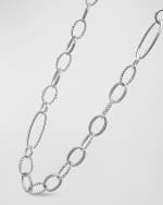 Image 5 of 5: LAGOS Sterling Silver Oval Link Necklace, 34"L