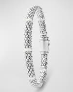 Image 4 of 5: LAGOS Sterling Silver Caviar Ceramic Station Bracelet