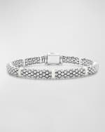 Image 1 of 5: LAGOS Sterling Silver Caviar Ceramic Station Bracelet