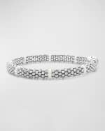 Image 5 of 5: LAGOS Sterling Silver Caviar Ceramic Station Bracelet