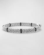 Image 5 of 5: LAGOS Sterling Silver Caviar Ceramic Station Bracelet