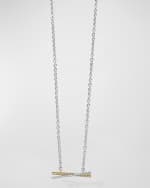 Image 1 of 5: LAGOS Sterling Silver Caviar Two-Tone X Pendant Necklace