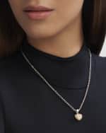 Image 2 of 5: LAGOS The Drop Diamond Heart Necklace in 18K Gold and Sterling Silver