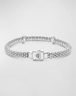 Image 3 of 5: LAGOS Sterling Silver Caviar Diamond X Bracelet
