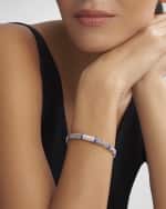 Image 2 of 5: LAGOS Sterling Silver Six Station Diamond Caviar Bracelet
