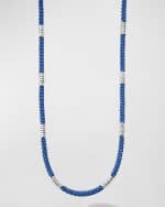 Image 1 of 4: LAGOS Sterling Silver Blue Cavair Beaded Necklace